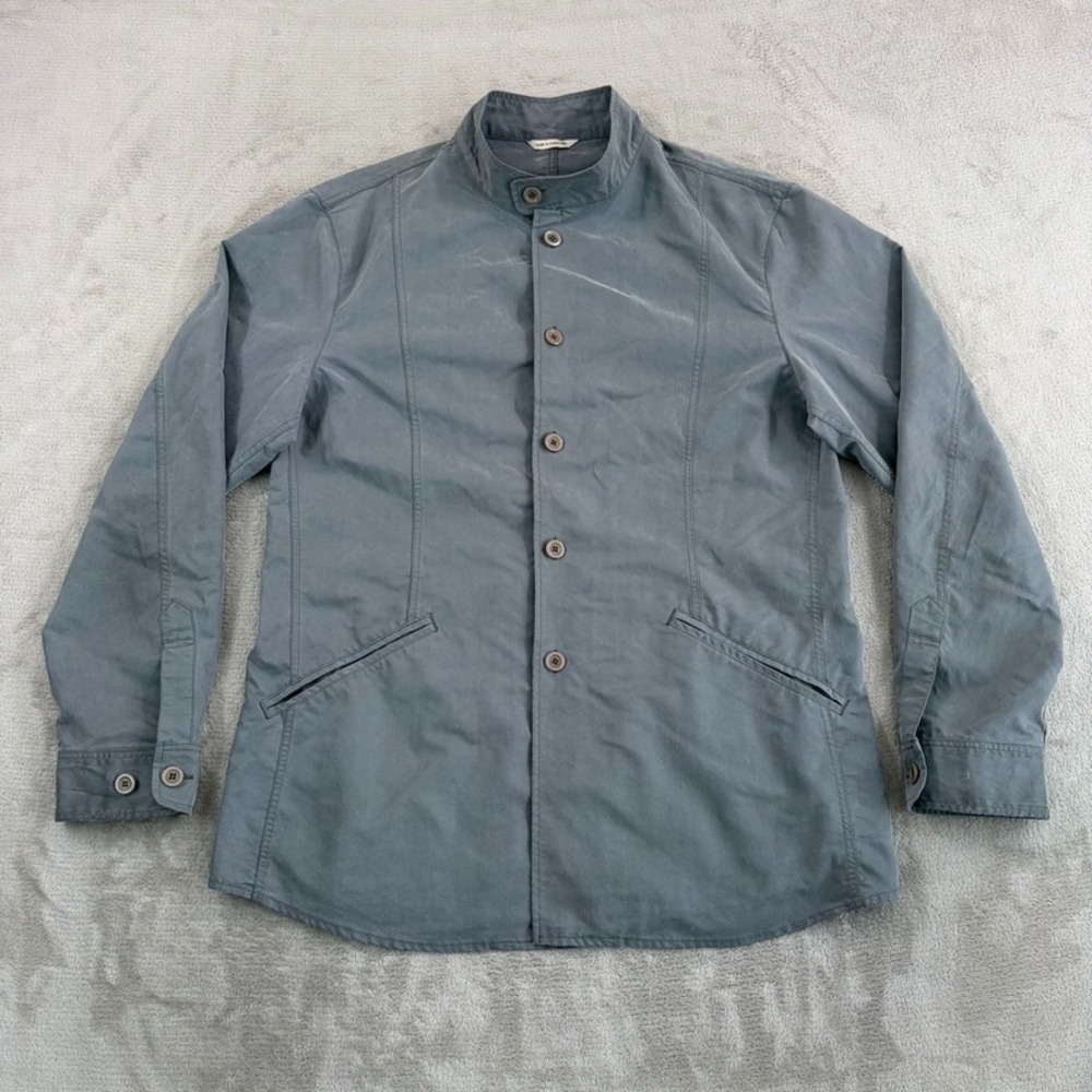 Vintage Giorgio Armani le Collezioni Band Motto Collar Jacket in Grey Men 42